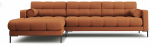 Nurgadiivan Cosmopolitan Design Bali, must v./telliskivi punane v., vasak, 185 x 293 cm x 75 cm