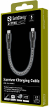 Juhe Sandberg 441-66, 2 x USB Type C male, 20 cm, valge v./must v., 100 W