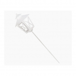 K&uuml;&uuml;nlahoidja, klaas/metall, 60 cm, valge