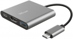 Adapter Trust Dalyx 3 in 1 Dalyx 3-in-1 Multiport USB-C Adapter USB-C, HDMI, 0.01 m, h&otilde;be v.