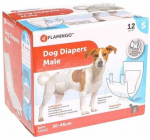 Kaitsvad alusp&uuml;ksid koertele Karlie Flamingo Dog Diapers Male S KF77138, 12 tk valge