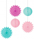 Dekoratsioon Susy Card, roheline/roosa/violetne, 5 tk