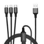 Kaabel 4smarts 3 in 1 USB - USB-C/Micro-USB/Lightning USB, USB-C/Micro-USB/Lightning, 1 m, must v.