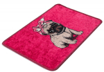 Vannitoa p&otilde;randamatt Foutastic Pink Pug 359CHL1747, mitmev&auml;rviline, 60 cm x 40 cm