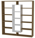 P&otilde;randariiul Kalune Design Ample 731WAT3605, valge v./p&auml;hklipuu v., 135.7 cm x 22 cm x 125 cm