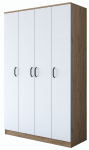 Riidekapp Kalune Design BA116 - 2247, valge v./p&auml;hklipuu v., 47.3 cm x 120 cm x 190.8 cm