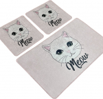 Vannitoamattide komplekt Foutastic Miya 359CHL3268, mitmev&auml;rviline, 100 cm x 60 cm