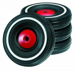 Tarvikud BIG Bobby Car Whisper Wheels, must v./punane v.