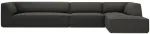 Nurgadiivan Micadoni Home Ruby 5 Seats, must v./tumehall v., parem, 366 x 180 cm x 69 cm
