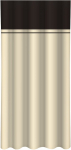 &Ouml;&ouml;kardin ZMH-141, kreemjasvalge/tumepruun v., 160 cm x 250 cm
