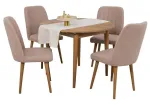 S&ouml;&ouml;gitoa komplekt Kalune Design Vina 0900, roosa v./pruun v./beež v.