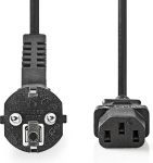 Kaabel Emos IEC-320-C13 CEGL10000BK20 IEC 320 C13 Female, EU male Male, 2 m, must v.