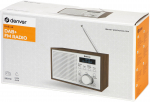 Raadiovastuv&otilde;tja Denver DAB-46, valge v./puidu v.