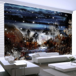 Fototapeet Artgeist Night In The Forest XXLNEW010850, 210 cm x 300 cm