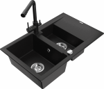 K&ouml;&ouml;givalamu koos kraaniga Mexen Gaspar, pol&uuml;resiin/graniit, 73 cm x 47 cm x 17.7 cm, must