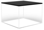 Kohvilaud ADRK Roni, valge v./must v., 65 cm x 65 cm x 37 cm