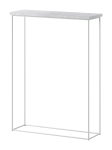 Konsoollaud ADRK Sili, valge v./hall v., 60 cm x 20 cm x 80 cm