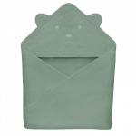 Laste r&auml;tik Lionelo Muslin Hooded, roheline v., 80 cm