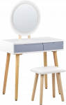 Tualettlaud Beliani Josselin, valge v./hall v., 130 cm x 10 cm x 80 cm