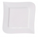 Taldrik magustoidu Ambition Fala Wave, 24.5 cm x 24.5 cm x 2 cm, valge