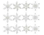 J&otilde;ulupuu ehe Decoris, valge v., 12 cm, plastik, 12 tk