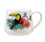 Tass Ambition Tropical Birds, valge/mitmev&auml;rviline, 0.46 l