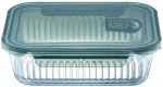 Konteiner toidu jaoks Ambition Rillet, 0.64 l, 17.5 cm x 12.9 cm, l&auml;bipaistev v./roheline v.