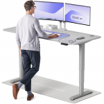 Kirjutuslaud reguleeritava k&otilde;rgusega Desktronic HomePro, 180 cm x 80 cm, 61 - 125.5 cm, hall v.