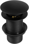 Sifoonikomplekt "click-clack" kaanega vannitoavalamu jaoks Deante NHC_B10A, 68 mm, click clack-funktsioon, must v.