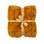 Pleed Domoletti Jacquard Mustard, sinep, 140 cm x 200 cm