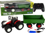 Rc-traktor Lean Toys Farm Machine, valge v./punane v./roheline v.