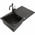 K&ouml;&ouml;givalamu koos kraaniga Mexen Cesar, graniit, 77.5 cm x 47 cm x 19 cm, metallic black/gold+black