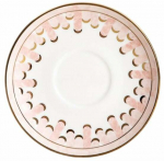 Taldrik magustoidu Homla Ruma Basic, &Oslash; 15 cm, valge v./roosa v.