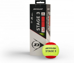 Tennisepallide komplekt Dunlop Stage 3, punane v./kollane v., 3 tk