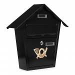 Postkast ModernHome AIE-ATS27, must v., 8 cm x 37.5 cm x 37 cm