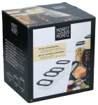 Toiduainekarbi komplekt, 0.4 - 1.4 l, l&auml;bipaistev v./must v., 4 tk