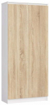 Kontorikapp Akord Furniture Factory R80 2D 8P CLP, valge v./sonoma tamm v., 180 cm x 80 cm x 35 cm