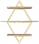 Seinariiul Kalune Design Prizma, pruun v./kuldne v., 70 cm x 16 cm x 30 cm (kahjustatud pakend)