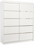 Riidekapp ADRK Spectra, valge v., 58 cm x 180 cm x 215 cm