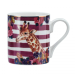 Tass Mikasa Wild at Heart Giraffe, valge v./oranž v./punane v., 0.28 l