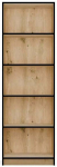 Raamaturiiul R60, must v./artisan oak v., 182 cm x 60 cm x 30 cm