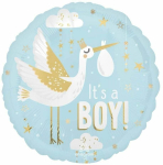 Fooliumist &otilde;hupall &uuml;mmargune Anagram Special delivery Baby Boy, helesinine v.