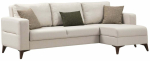Nurgadiivan - voodi Atelier Del Sofa Kristal 730MST1367, beež v., parem, 90 x 236 cm x 86 cm