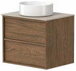 Vannitoakapp valamuga Raguvos Baldai Villa HPL, copper oak v., 45.5 cm x 59 cm x 50 cm