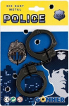 Politseiniku m&auml;nguasjad, k&auml;erauad Gonher Police Set, must v.