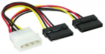 Juhe Gembird CC-SATA-PSY 4 pin Molex, SATA x 2, 0.15 m, must v.