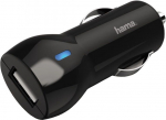 Auto laadija Hama, USB, must, 12 W