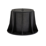 Reguleeritav pjedestaal terrassilaudade jaoks Eco E3, 110 - 180 mm, pol&uuml;prop&uuml;leen (pp), 15.4 cm x 15.4 cm, must v.