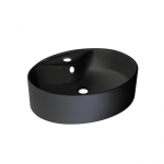 Vannitoa kraanikauss Domoletti uždedamas, keraamiline, 52 cm x 42 cm x 14 cm, must