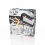 Mikser Adler Hand Mixer AD 4225, must v./roostevaba teras v.
